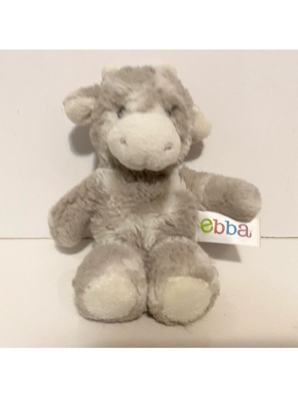 Ebba Aurora Gray Giraffe Baby Plush Spots Rattle Stuffed Animal Lovey